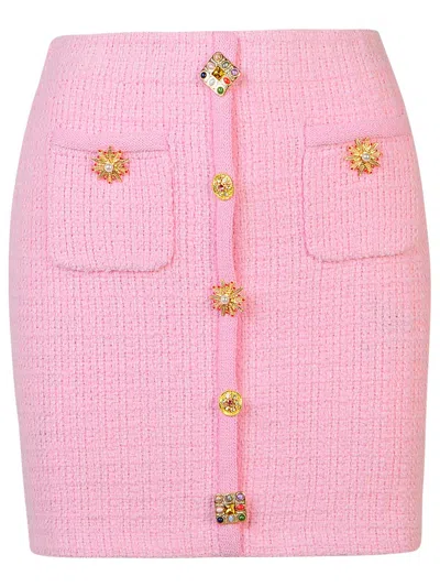 Self-portrait Self Portrait Pink Viscose Blend Skirt Women