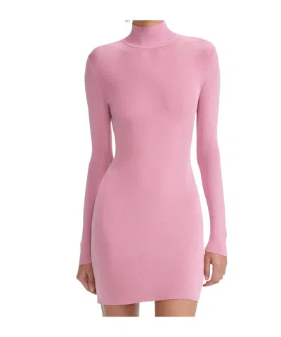 Self-portrait Pink Viscose Knit Mini Dress