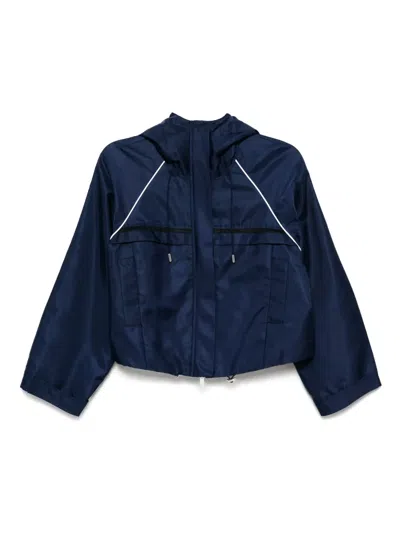 Self-portrait Piped-trim Jacket In Blue