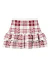 Self-portrait Plaid Ruffled Skirt