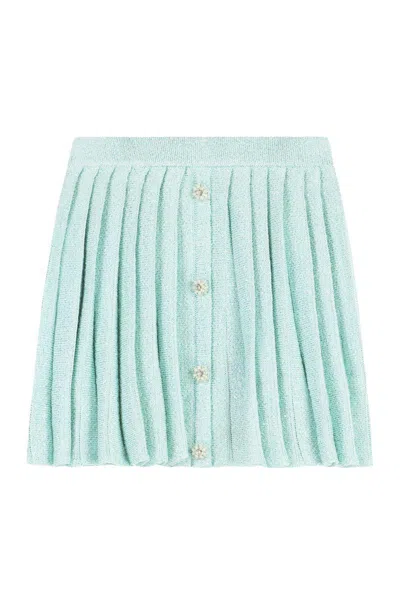 Self-portrait Pleated Knit Skirt