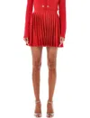 Self-portrait Pleated Knitted Mini Skirt