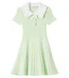 Self-portrait Ribbed Dress In Green
