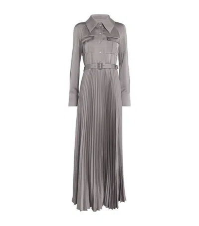 SELF-PORTRAIT PLEATED SHIRT MAXI DRESS