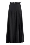 Self-portrait Pleated Skirt In Black