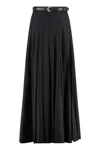 Self-portrait Pleated Skirt In Black