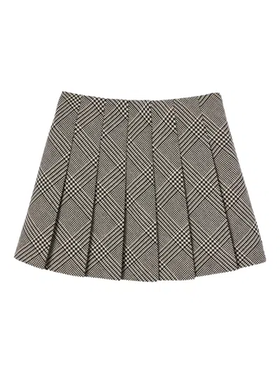 Self-portrait Pleated Skirt In Black