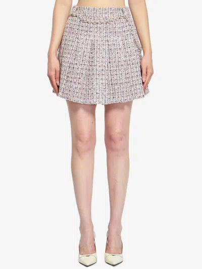 SELF-PORTRAIT PLEATED SKIRT WITH BELT