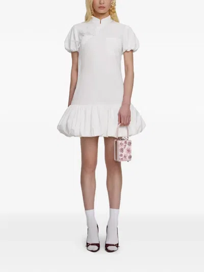 Self-portrait Pocket Mini Dress In White