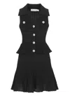 Self-portrait Pointelle-knit Sleeveless Mini Dress