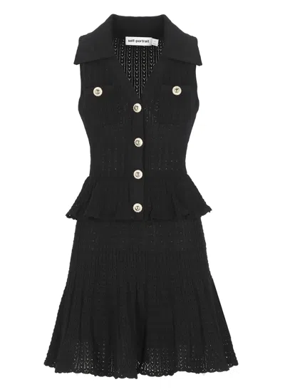 SELF-PORTRAIT POINTELLE DRESS