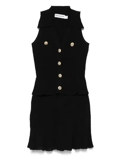 Self-portrait Pointelle-knit Dress