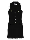 Self-portrait Pointelle-knit Sleeveless Mini Dress