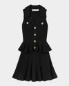 Self-portrait Pointelle-knit Sleeveless Mini Dress