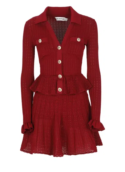 Self-portrait Pointelle Mini Dress