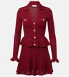 Self-portrait Pointelle Peplum Minidress