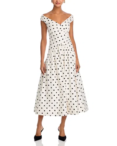 SELF-PORTRAIT SELF-PORTRAIT POLKA DOT COTTON MIDI DRESS