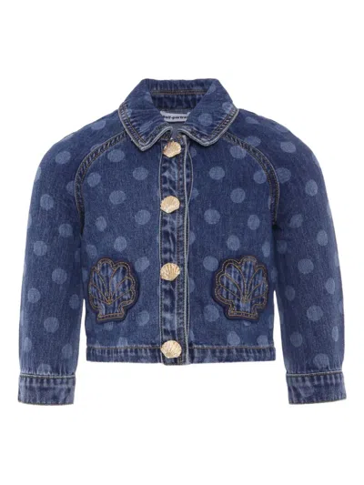 SELF-PORTRAIT POLKA-DOT DENIM JACKET
