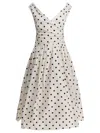 Self-portrait Polka Dot Flared Midi Dress In Multi