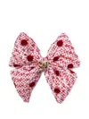 Self-portrait Self Portrait Girls Polka Dot Boucle Hair Bow In Pink