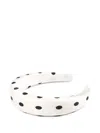 Self-portrait Polka-dot Head Band In White