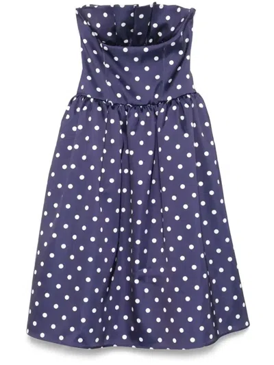 SELF-PORTRAIT MIDIKLEID MIT POLKA DOTS