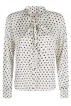 SELF-PORTRAIT POLKA DOT SATIN BLOUSE