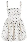 Self-portrait "polka Dot" Mini Dress In Cream