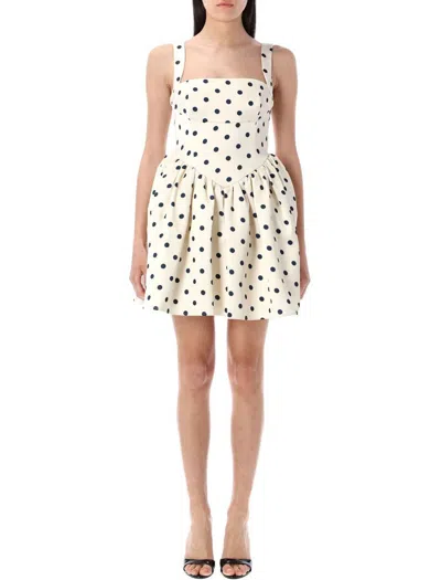SELF-PORTRAIT SELF-PORTRAIT POLKA DOT SATIN MINI DRESS
