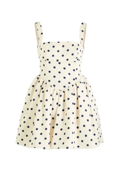 SELF-PORTRAIT SELF-PORTRAIT POLKA DOT SATIN MINI DRESS