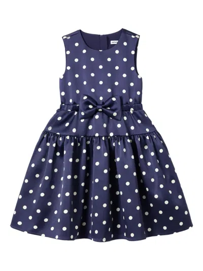 Self-portrait Kids' Polka-dot Sleeveless Dress