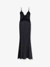 Self-portrait Self Portrait Polka Dot Long Dress In Black