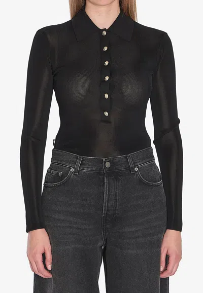 SELF-PORTRAIT POLO KNIT BODYSUIT