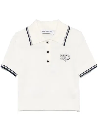 SELF-PORTRAIT SELF-PORTRAIT POLO WITH SP APPLICATION