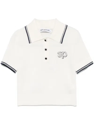 SELF-PORTRAIT POLO WITH SP APPLICATION