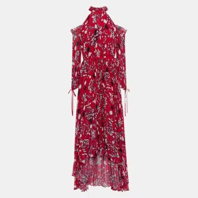 Pre-owned Self-portrait Self Portrait Polyester Midi Dress M In Red