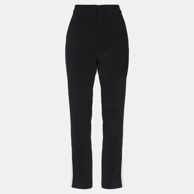 Pre-owned Self-portrait Self Portrait Polyester Pants 10 In Black