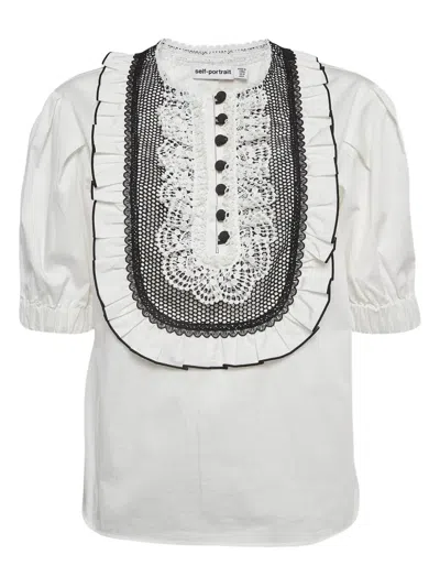 Pre-owned Self-portrait  Ruffled-bib Blouse