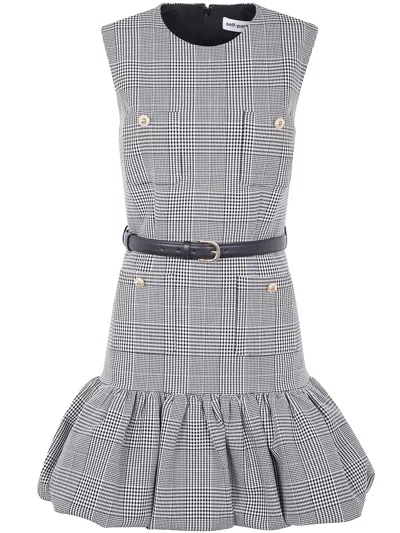 Self-portrait Prince Boucle Sleeveles Midi Dress