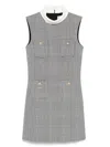 Self-portrait Sleeveless Prince Of Wales Check Mini Dress