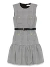 Self-portrait Self Portrait Women Prince Of Wales Check Mini Dress In Gray