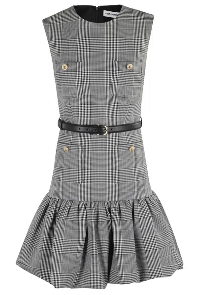 SELF-PORTRAIT SELF-PORTRAIT PRINCE OF WALES CHECK MINI DRESS