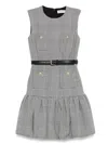 Self-portrait Self Portrait Women Prince Of Wales Check Mini Dress In Gray