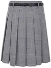 Self-portrait Prince Of Wales Check Pleated Midi Skirt