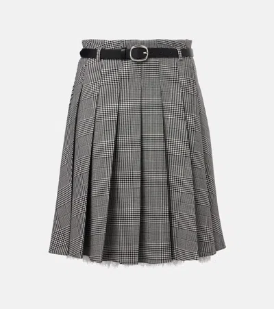 SELF-PORTRAIT PRINCE OF WALES CHECK PLEATED MINISKIRT