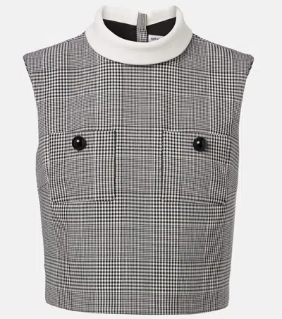 SELF-PORTRAIT PRINCE OF WALES CHECK TOP