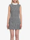 Self-portrait Sleeveless Prince Of Wales Check Mini Dress