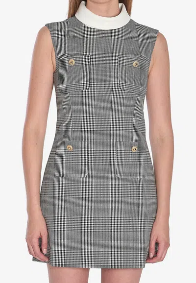 SELF-PORTRAIT PRINCE OF WALES MINI DRESS