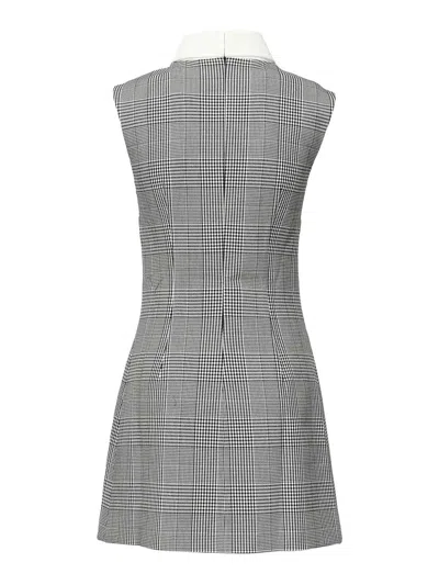 Self-portrait Prince Of Wales Mini Dress In Black