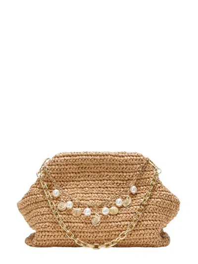 Self-portrait Raffia Charm Crossbody Bag